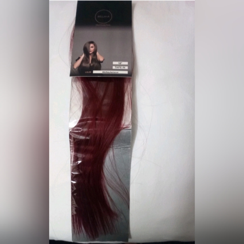 Bellami Professional 16" Tape In Ruby Red Natural Hair Extensions